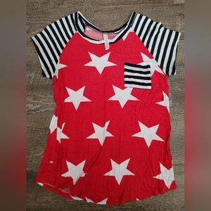 Women's size large stars and stripes top